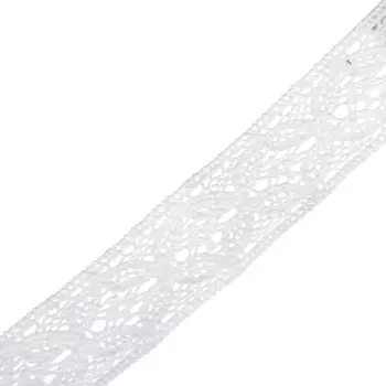 Кружево, хлопок, 2,5-4см/1м, белое, 4 дизайна