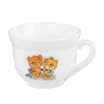Кружка 190 мл, опаловое стекло, MILLIMI "Медвежонок"