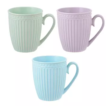 Кружка 300 мл, керамика, 3 цвета, MILLIMI "Ирина"