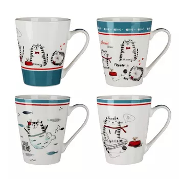 Кружка 300 мл, MILLIMI Милый дом, керамика, 4 дизайна