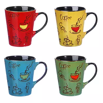 Кружка 340 мл, MILLIMI Настроение, керамика, 4 дизайна