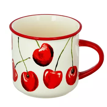 Кружка 390 мл, керамика, MILLIMI "Вишни"