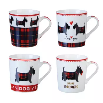 Кружка керамическая 275 мл, 4 дизайна, MILLIMI "Рекс"