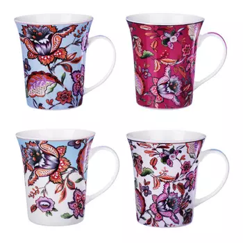 Кружка керамическая 310 мл, 4 дизайна, MILLIMI "Экзотика"