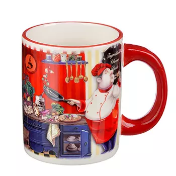 Кружка керамическая 310 мл, MILLIMI "Повар"