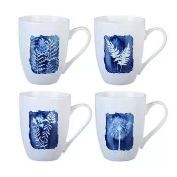 Кружка керамическая 340 мл, 4 дизайна, MILLIMI "Печать"