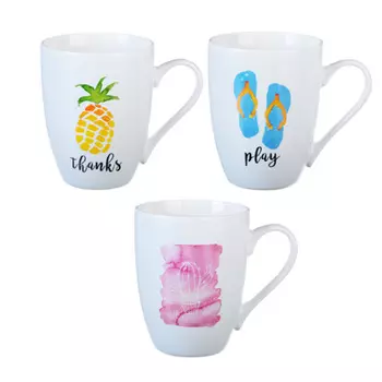 Кружка керамическая 340 мл, 4 дизайна MILLIMI "Пляж"