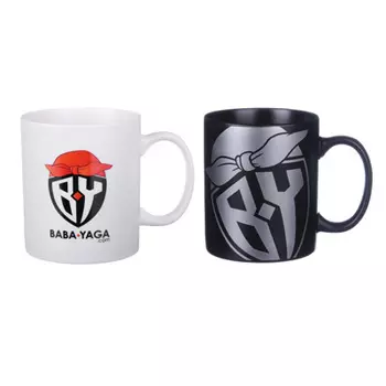 Кружка керамическая 350 мл, матовая, 2 цвета, BY