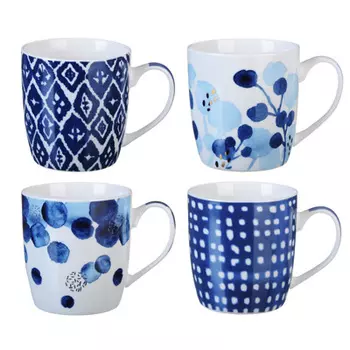 Кружка керамическая 365 мл, 4 дизайна, MILLIMI "Чернила"