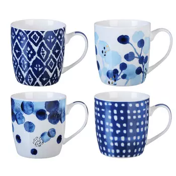 Кружка керамическая 365 мл, 4 дизайна, MILLIMI "Чернила"