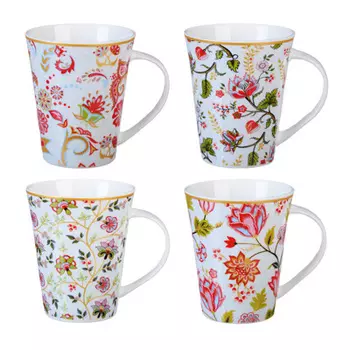 Кружка керамическая 370 мл, 4 дизайна, MILLIMI "Фантазия"