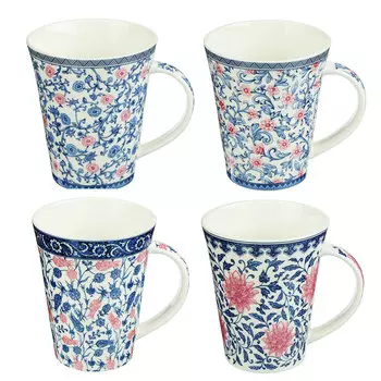 Кружка керамическая 370 мл, 4 дизайна, MILLIMI "Восточные узоры"