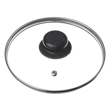 Крышка для сковороды стеклянная с ручкой, металлический ободок, 26 см