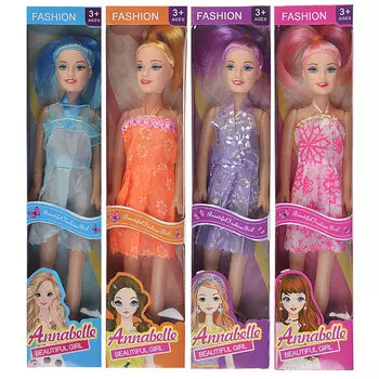 Кукла цветные волосы, 29см, 4 дизайна, 1648