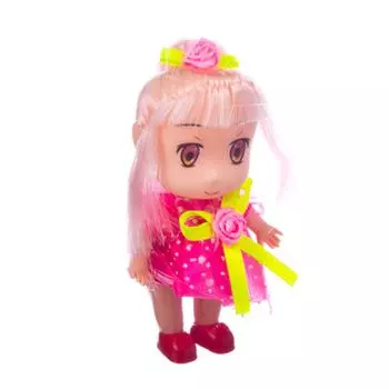 Кукла "Мила" 8см, дизайны в асс-те, пластик