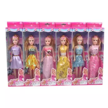 Кукла, пластик, полиэстер, 28см, 6 дизайнов, Z842-H43045