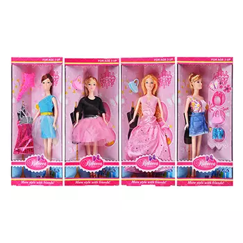 Кукла с аксессуарами 29см, пластик, полиэстер, 6 дизайнов