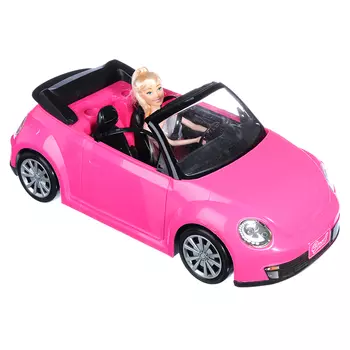 Кукла с машиной, пластик, полиэстер, звук, 29см