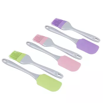 Кулинарный набор: кисточка кондитерская, лопатка, силикон, SATOSHI "Малибу"