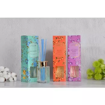 LADECOR Аромадиффузор с палочками и декором, 100мл, 3 аромата