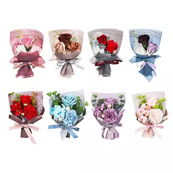 LADECOR Ароманабор из мыльных лепестков в виде букета, 20,5х13,5х7см, 19х12х7см, 8 дизайнов