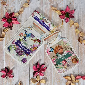 LADECOR Ароматизатор в форме баночки, 20гр, 2 аромата (весенние лепестки, роза)