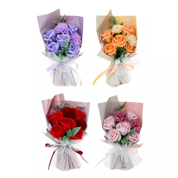 LADECOR Букет из мыльных лепестков, 13x13x26 см, 4 цвета, арт K-608