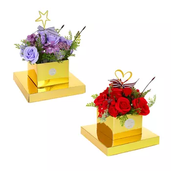 LADECOR Букет из мыльных лепестков, 19x19x27 см, 2 цвета, арт K-557