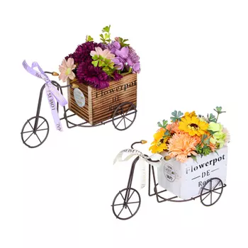 LADECOR Букет из мыльных лепестков, 22x8x16 см, металл, дерево, арт K-585, 2 цвета