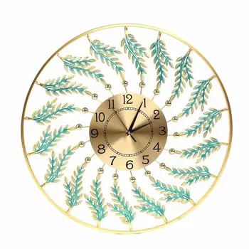 LADECOR CHRONO Часы настенные с декором в виде веточек, d22 см, 59x59см, металл