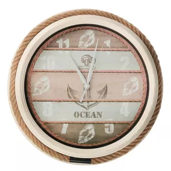 LADECOR CHRONO Часы настенные в морском стиле, 38x38x7,5см, 1хАА, пластик, арт 1