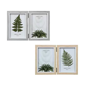 LADECOR Фоторамка настольная складная, на 2 фото 10х15см, МДФ, 2 цвета