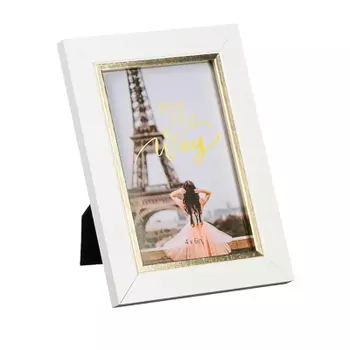 LADECOR Фоторамка с золотой окантовкой, 10х15см, дерево