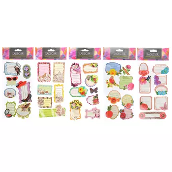 LADECOR Наклейка декоративная, для записей, 33х15 см, бумага, 5 дизайнов.