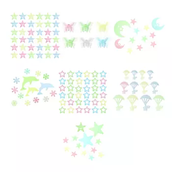 LADECOR Наклейка декоративная флуоресцентная, 16,5х12см, 7 видов