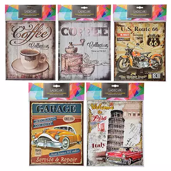 LADECOR Наклейка декоративная интерьерная, 3D эффект, 6 дизайнов, 39х26/30х25 см