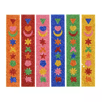 LADECOR Наклейка декоративная с глиттером, 12х22 см, 6 цветов