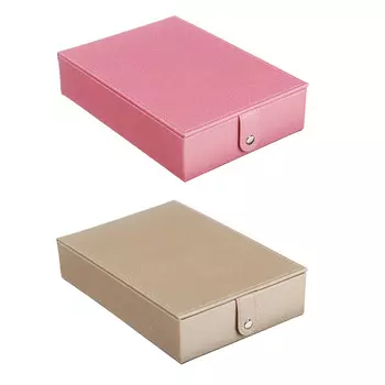 LADECOR Шкатулка для украшений с зеркалом и секциями, 21,5х15,5х5,5см, полиэстер, 2 цвета