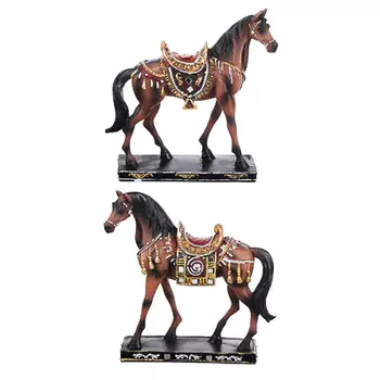 LADECOR Статуэтка в виде коня, полистоун, 18х18х5см, 2 дизайна
