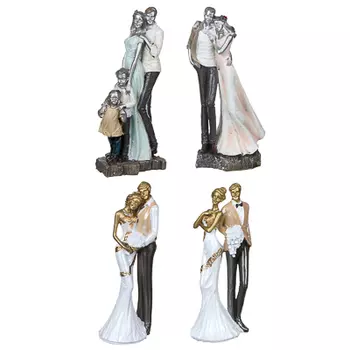 LADECOR Статуэтка в виде семьи, 26х9х11см(+/-2,5) см, 4 дизайна, полистоун