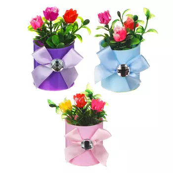 LADECOR Сувенир в виде цветка, 11,5х7,6х6 см, пластик, 3 цвета