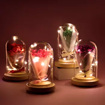 LADECOR Светильник - цветочная композиция, 15 см, 3хLR1130, 4 цвета