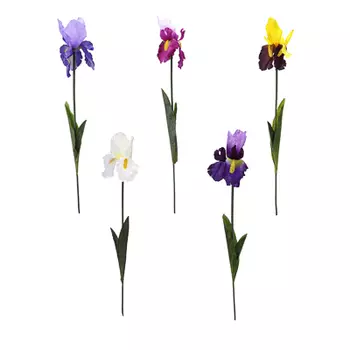LADECOR Ветка ириса, 67см, пластик, полиэстер, 5 цветов