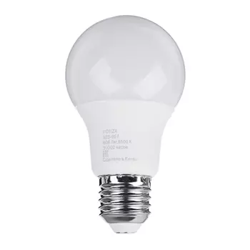 Лампа светодиодная FORZA A60 9W, E27, 806lm, 6500К