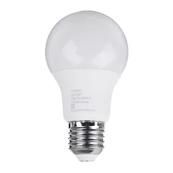 Лампа светодиодная FORZA A60 9W, E27, 806lm, 6500К