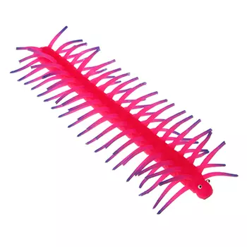 LASTIKS Игрушка пушистая резиновая в виде сороконожки, 25см, резина, 2 дизайна