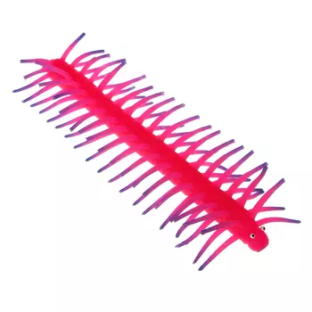 LASTIKS Игрушка пушистая резиновая в виде сороконожки, 25см, резина, 2 дизайна