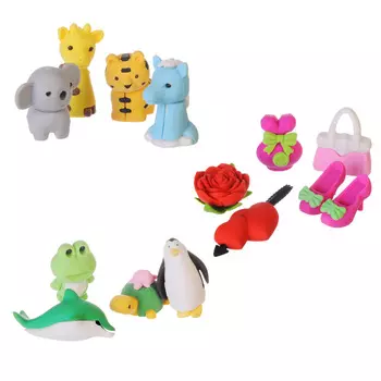 LASTIKS Набор фигурок-ластиков, 4шт, резина, 2 дизайна, ПЕР4