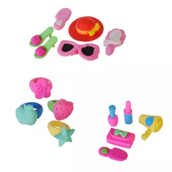 LASTIKS Набор фигурок-ластиков, Аксессуары-1, 4-6шт, резина, 2-3 дизайна