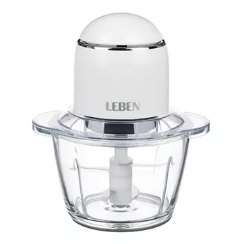 LEBEN Блендер-измельчитель, 200Вт, 2 ножа, стекло, 1,2л 269-035
